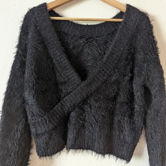 Urban Outfitters Elsa Fuzzy Surplice Sweater - Picture 6 of 8